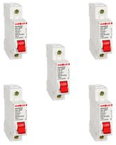 5 Disjuntor Unipolar Ourolux Curva C 16a