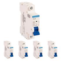 5 Disjuntores 25A Unipolar Tramontina TDJ3 Curva C 3kA