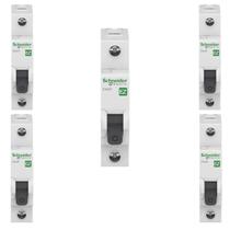 5 Disjuntores Schneider 25a C Interruptor 1p Proteção 3ka