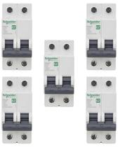 5 Disjuntores Schneider 2p 125a 4.5ka Easy9 230v