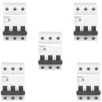 5 Disjuntores Tripolar Din 3ka 3p C 20a - Schneider Ez9f33320