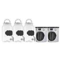 5 Dispenser Amaciante E Sabão Em Pó Liquido 3,6l Lousa Cores