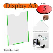 5 Display A5 Expositor Folha Quadro Aviso Parede Pet Verti 5 Display A5 Expositor Folha Quadro Aviso Parede Pet Verti