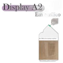 5 Display Parede Quadro Avisos Porta Folha A2 Acrílico Horiz