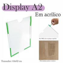 5 Display Parede Quadro Avisos Porta Folhas A2 Acrílico Vert