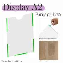 5 Display Parede Quadro Avisos Porta Folhas A2 Acrílico Vert