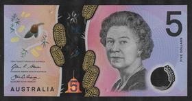 5 Dollars 2016 FE Austrália Polímero