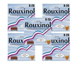 5 Encordoamentos para Violão Rouxinol R20 Aço 011