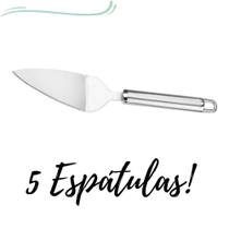 5 Espátulas para Bolos e Tortas em Inox - Clink