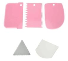 5 Espátulas Raspador P/ Bolo, Pasta Americana E Chocolate 5 Espátulas Raspador P/ Bolo, Pasta Americana E Chocolate