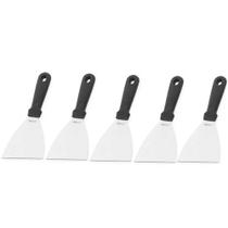 5 Espátulas Raspadora Inox Preta 23x10cm Chapa Lanche Cozinha Profissional 5 Espátulas Raspadora Inox Preta 23x10cm Chapa Lanche Cozinha Profissional