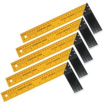 5 Esquadro Metálico 30cm 12pol Para Marcenaria E Serralheria
