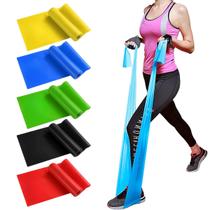 5 Faixa Elástica Theraband Resistência Exercício Pilates Yoga Fisioterapia