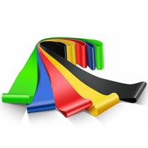 5 Faixas Elásticas Mini Band Loop Exercicios Fitness