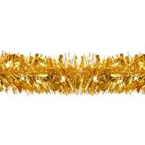 5 Festão Natal Dourado Metalizado Enfeite 2M X 9Cm 6 Fitas - Rio Master