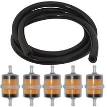5 Filtro Gasolina Mobilete Bike Motorizada 1 Metro Mangueira
