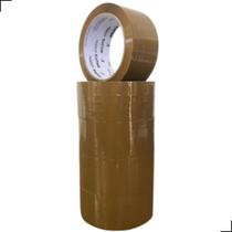 5 Fita Adesiva Marrom 45Mm X 100 Metros Rolo Embalagem