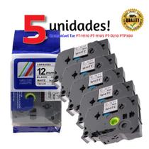 5 Fita Compatível Tze 231 Rotuladora Pt H105 Pt H110 Pt D210 5 Fita Compatível Tze 231 Rotuladora Pt H105 Pt H110 Pt D210