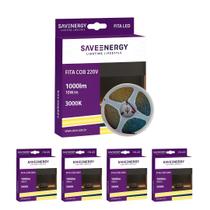 5 Fita LED COB 220V 10W/m 3000K 10m IP20 Save Energy 5 Fita LED COB 220V 10W/m 3000K 10m IP20 Save Energy