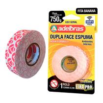 5 Fitas Banana Dupla Face Espuma Fixa Pro 12mm X 2m 5 Fitas Banana Dupla Face Espuma Fixa Pro 12mm X 2m