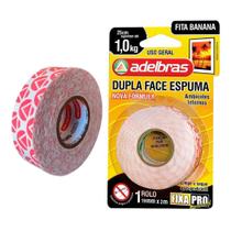 5 Fitas Banana Dupla Face Espuma Fixa Pro 19Mm X 2M Atacado