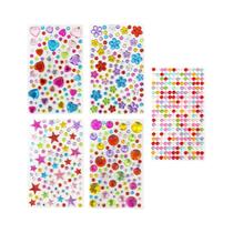 5 Folhas De Adesivos De Joias Com Strass Autoadesivos Brilhantes Para Maquiagem Facial DIY,