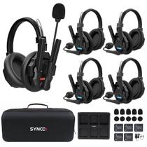 5 Fone Headset Intercom Xtalk Xmax 500m com cancelamento de ruído