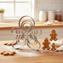 5 Forma Molde Inox Boneco Gingerbread Massas Gesso Biscoito 5 Forma Molde Inox Boneco Gingerbread Massas Gesso Biscoito