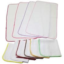 5 Fralda Quadriculada De Ombro 33X68Cm Com Crochê Feminino