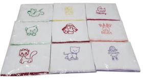 5 fraldinha de boca bordada 33x33cm com crochê pinte e borde 5 fraldinha de boca bordada 33x33cm com crochê pinte e borde