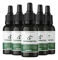5 Frascos Gotasterida Original Anti Calvície Queda