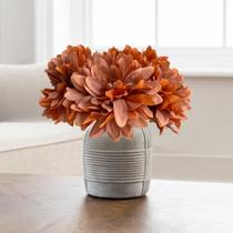 5 galhos de Dálias 36cm delicada realista Flor artificial decoração casa buquê quarto sala de estar