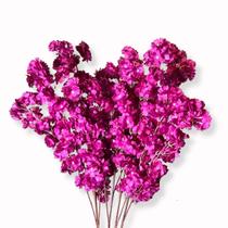 5 Galhos Flor Cerejeira Rosa Artificial 1,20m Planta