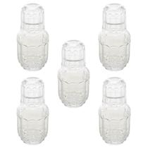 5 Garrafas Moringa de Vidro 500ml com Copo Tampa 145ml Lyor Faces para Bares Restaurantes 5 Garrafas Moringa de Vidro 500ml com Copo Tampa 145ml Lyor Faces para Bares Restaurantes