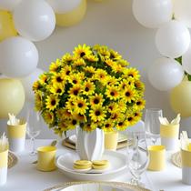 5 Girassol Artificial Decorativos Buquê de Mini Flor Permanente Para Decoração de Festas Temáticas com Flores - DE1825 5 Girassol Artificial Decorativos Buquê de Mini Flor Permanente Para Decoração de Festas Temáticas com Flores - DE1825