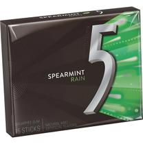 5 Gum Spearmint Rain Goma de Mascar Sem Açúcar sabor Hortelã