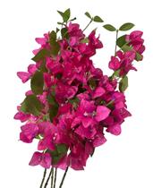 5 Hastes Bougainville Artificial Rosa Vibrante 90cm Decoração Elegante