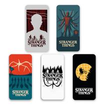 5 Imãs De Metal Da Série Stranger Things Minimalista 6x12cm 5 Imãs De Metal Da Série Stranger Things Minimalista 6x12cm