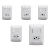 5 Interruptores simples 6A + 1 tomada 20A Tramontina aria 5 Interruptores simples 6A + 1 tomada 20A Tramontina aria