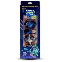 5 Jogo De Borrachas Fofy Skate Dinossauro