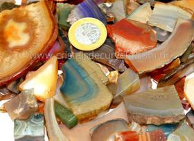 5 kg de Cascalho Chapa de Ágata Bruta Mista para Artesanato e Decoração