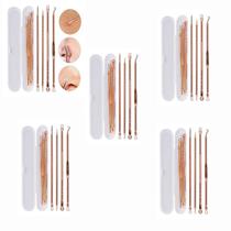 5 Kit C/4 Extrator Cureta Tira Acne Cravos E Espinha Limpeza