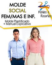 5 Kit de moldes de Roupas Social - 16 peças