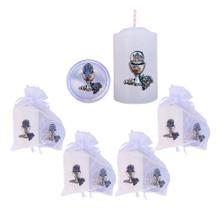 5 Kit Vela + Porta Terço Lembrancinha Primeira Comunhão 5 Kit Vela + Porta Terço Lembrancinha Primeira Comunhão