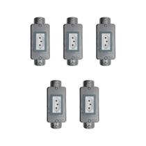5 Kits Condulete 3/4 Placa 1 Posto e Mod Tomada Tramontina