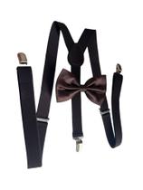 5 Kits Suspensório + Gravata Borboleta Adulto E Infantil K:244/247