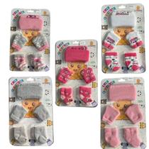 5 Kits Touca Luva e Meia Para Bebê Recém Nascido Maternidade Enxoval 5 Kits Touca Luva e Meia Para Bebê Recém Nascido Maternidade Enxoval