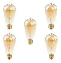 5 Lampada Filamento Led Industrial Ambar 4w Vintage Ali48