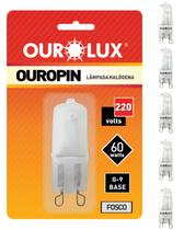 5 Lâmpada Halógena Ouropin Fosca Ourolux G9 60w 220v 2800K