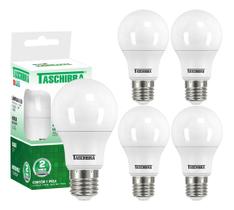 5 Lâmpada Led Bulbo 17w E27 4000k Branco Neutro Taschibra